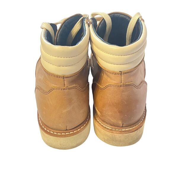 Nisolo Go-To City Hiker Boots •Wimen 8.5• Tan Almond Lace Up Anthropologie $350 main image 12